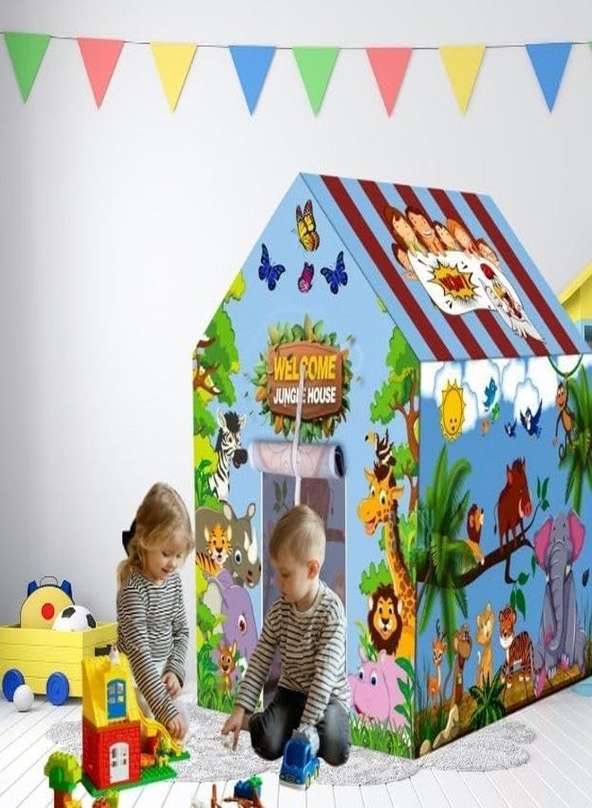 CAPSEA Play Tent House for Toys for 2 to 8Years Old Girls Boys,Colorfull and Light Weight and Foldable Children Kids Toys,Indoor and Outdoor Tent House (Jungle Tent House) - Image 2